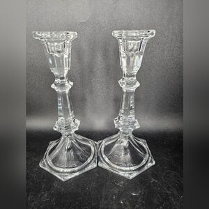 Vintage‎ clear crystal candlesticks